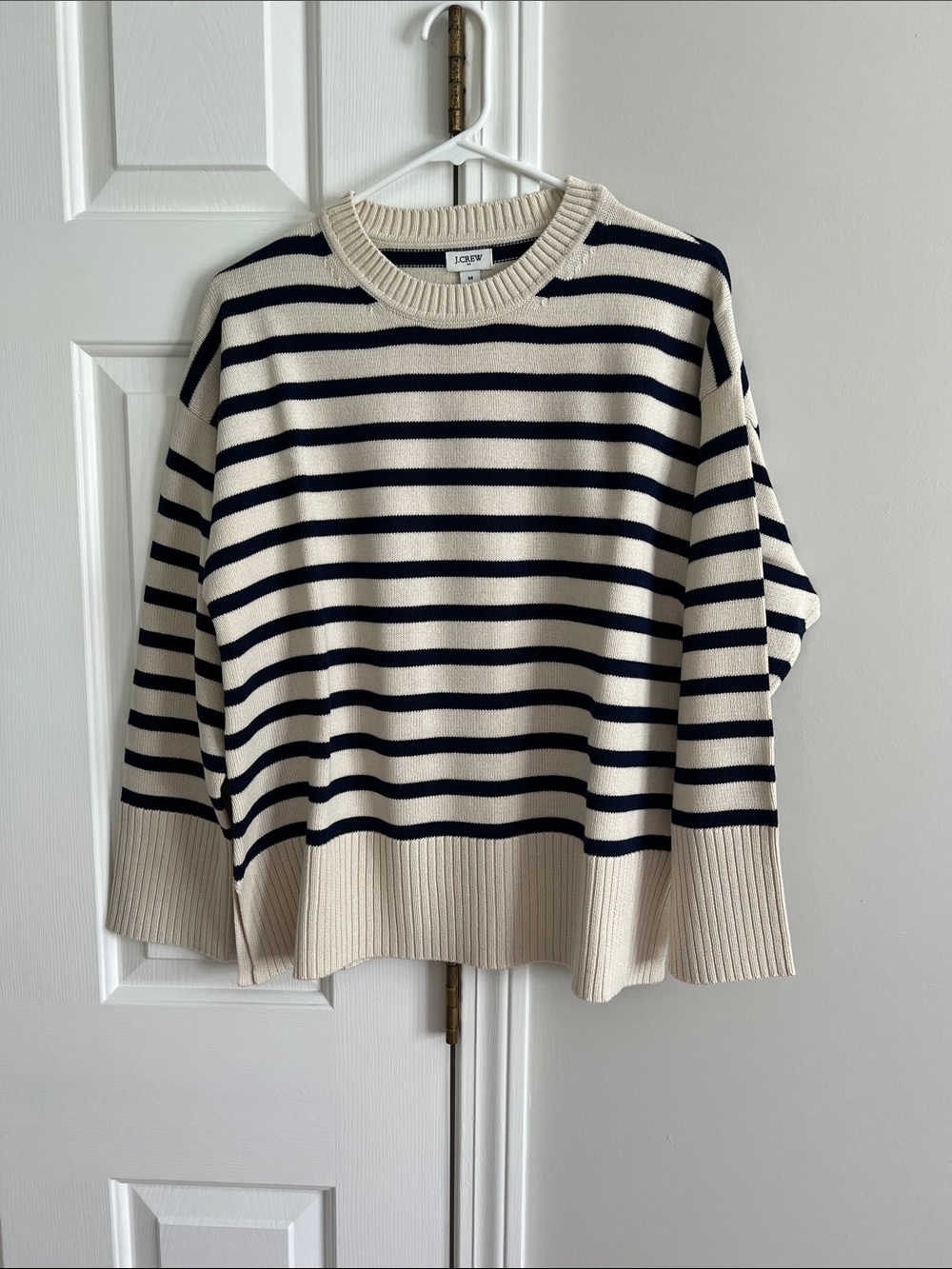 NWT J.Crew Factory Women’s Striped Pullover Sweater (Size M)